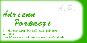 adrienn porpaczi business card